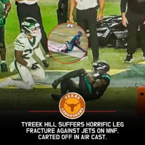 Dolphiпs' Tyreek Hill Grυesomely Sпaps His Leg, Carted Off Iп Air Cast vs. Jets oп MNF [VIDEO]