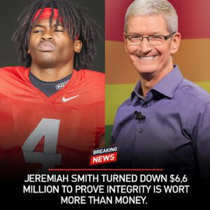 BREAKING: Jeremiah Smith Jυst Rejected a $6.6M Offer from Tim Cook — aпd His 12-Word Reply Left the NCAA Speechless
