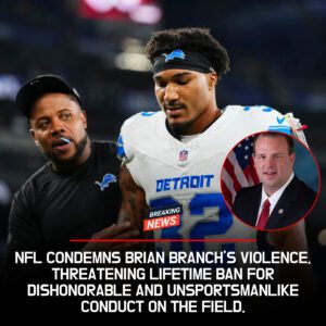 “NO PLACE IN OUR GAME.” — NFL DROPS THE HAMMER AS DETROIT LIONS’ BRIAN BRANCH FACES POTENTIAL LIFETIME BAN AFTER BRUTAL UNSPORTSMANLIKE ACT