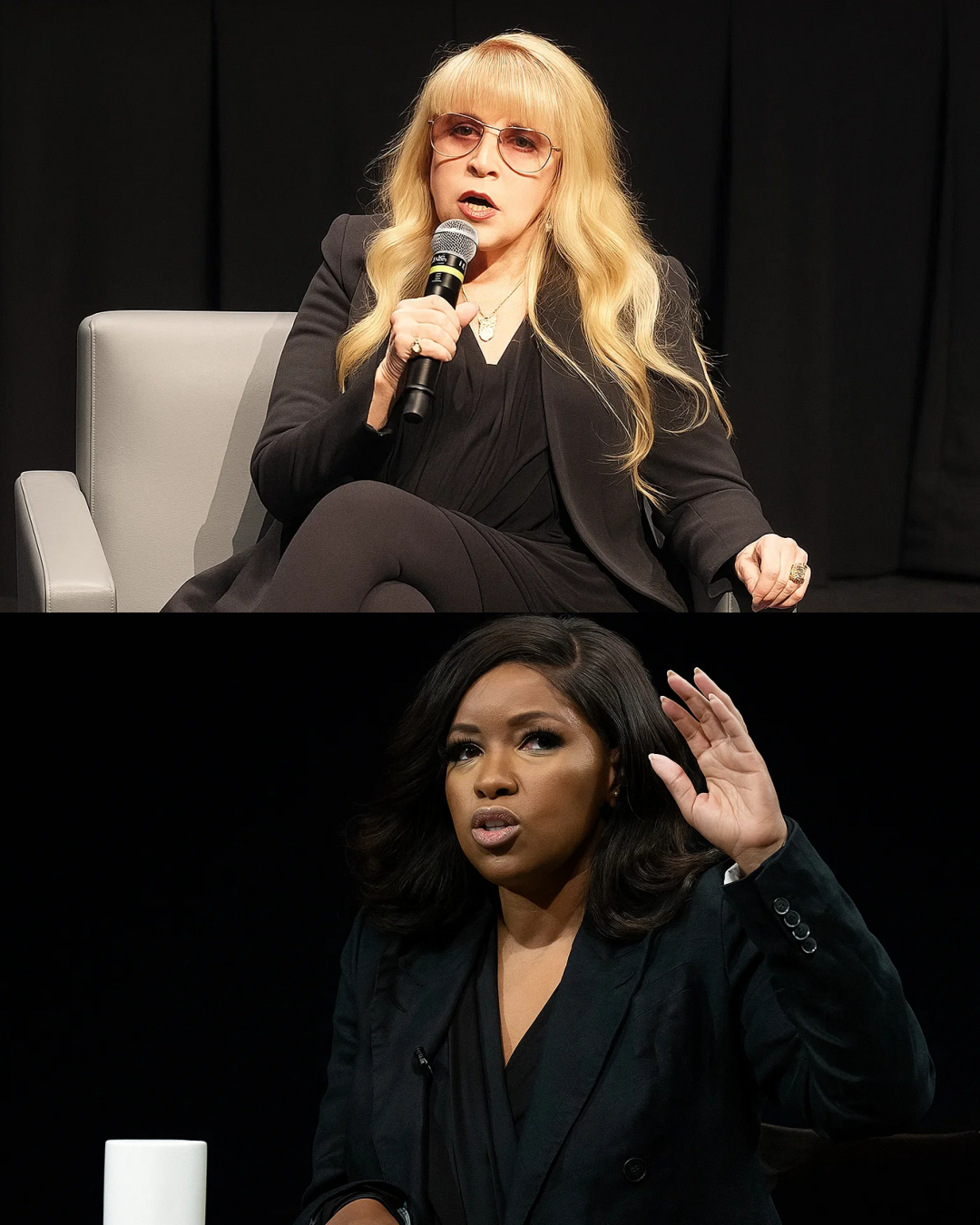 Stevie Nicks’ Live Debate Stuns America — Her Sharp Yet Graceful Message to Jasmine Crockett Turns a Heated Argument Into a National Lesson on Accountability and Compassion