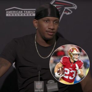 FALCONS STAR MICHAEL PENIX JR. STUNS THE NFL WITH THREE WORDS FOR CHRISTIAN MCCAFFREY AFTER 49ERS SHOWDOWN THAT LEFT EVERYONE IN TEARS AND ADMIRATION