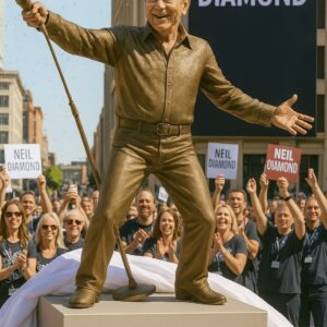 “A Monument of Music and Mystery: Neil Diamond’s Bronze Statue Unveiled — and What They Found Inside Left Everyone Speechless”