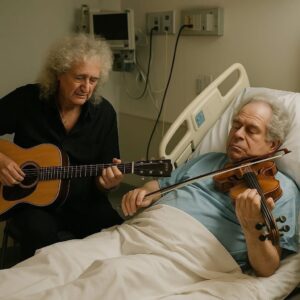 Brian May and Itzhak Perlman’s Unplanned Hospital Duet Becomes a Global Symbol of Hope — When Music, Friendship, and Faith in Healing Converged in One Silent Room
