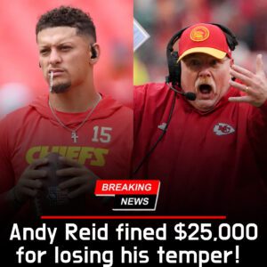 When Passion Boils Over: The Emotional Moment That Cost Andy Reid $25,000 — How a Coach’s Outburst for Patrick Mahomes Sparked a League Fine, a National Debate, and a Reminder That Love for the Game Still Burns Bright Beneath the Anger, the Rules, and the Headlines -hti