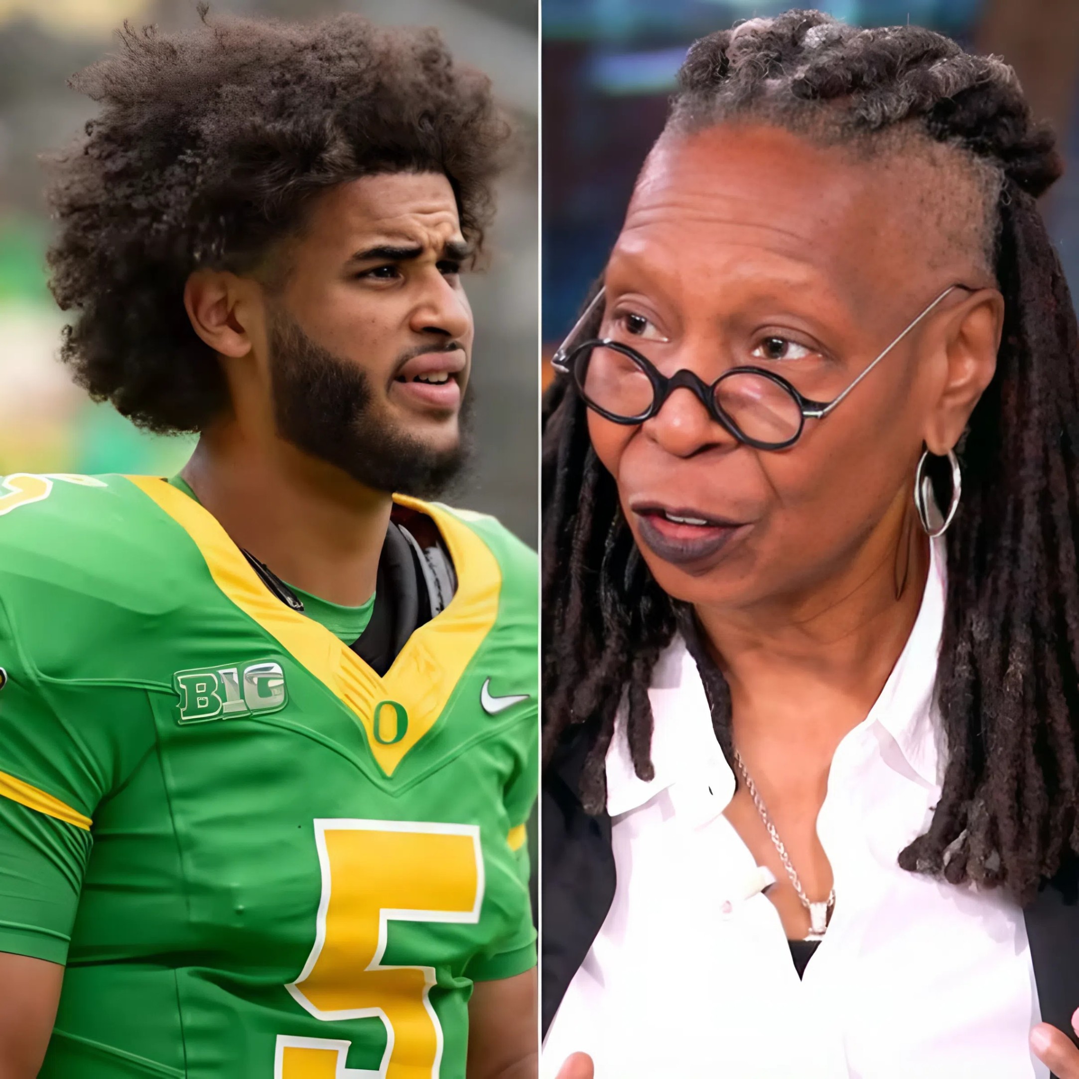 THE VIEW ERUPTS IN CHAOS: Whoopi Goldberg’s STUNNING ‘He’s Just a Football Player!’ Remark Triggers Oregon Ducks QB Dante Moore’s Explosive Comeback That Leaves Millions Speechless and the Internet on Fire – tuta