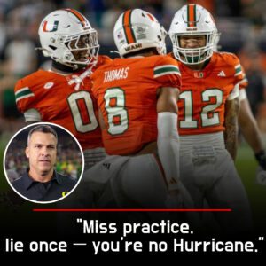 In a Night That Shook Miami Football to Its Core: Head Coach Mario Cristobal’s Bold Decision to Ban Three Freshmen Players Sends Shockwaves Across the Nation, Sparking Questions of Discipline, Loyalty, and the True Meaning of Being a Hurricane. -hti