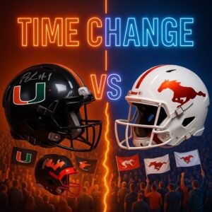 “A Delayed Kickoff, a Burning Heart: How a Simple Schedule Change at Hard Rock Could Reignite 59 Years of Silence Between Miami and SMU” -