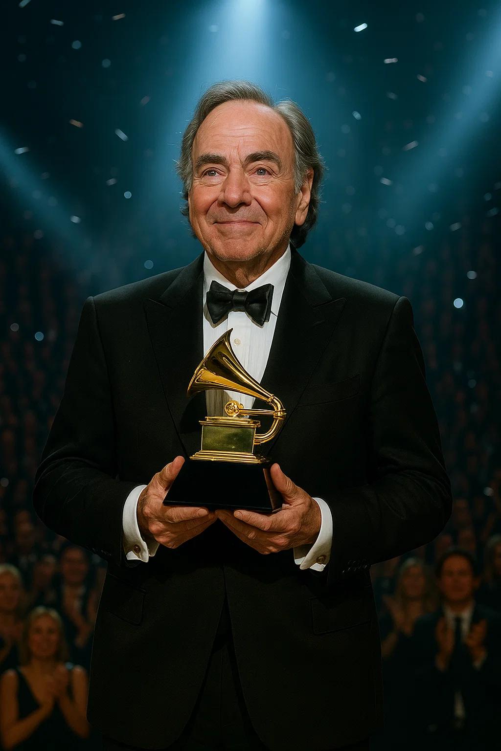 “Tears, Triumph, and Timeless Echoes: Neil Diamond’s Voice Shines Once More as He Claims the Grammy for Best Vocal Performance in an Unforgettable Comeback to Glory” – Tyta