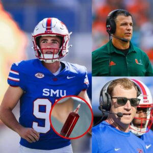“Heartbreak, Betrayal, and Scandal in Miami: How Head Coach Mario Cristobal’s Explosive Accusation of Doping Against SMU’s Star Player Could Rewrite NCAA History and Shatter College Football Forever”-hti No one saw it coming. A game that was supposed to celebrate college football’s passion and pride has turned into one of the most explosive controversies in NCAA history. In the middle of Miami’s painful defeat, something darker may have unfolded — something that could forever change how the sport is remembered.-hti