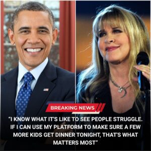 BREAKING: After Obama’s Call to End Hunger, Stevie Nicks Donates $60,000 to Feeding America — and Receives a Personal Thank-You from the Former President -du