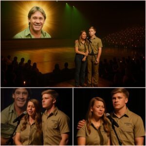 “Under the Shimmer of Stage Lights, Robert and Bindi Irwin’s Tearful Tribute to Their Late Father Steve Leaves the Australia Zoo in Heartfelt Silence and Standing Ovation” - Tyta