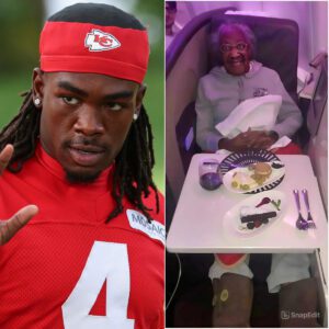❤️✈️ “Rashee Rice of the NFL Stuns Fellow Passengers by Giving Up First-Class Seat to Elderly Woman, Demonstrating That Small Acts of Kindness Can Create Life-Changing Moments and Inspire Thousands Across the World”-hti