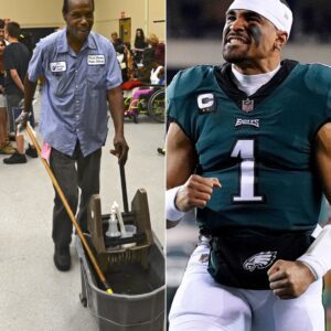 NFL Star Jalen Hurts Discovers Elderly Janitor Still Working, Takes Life-Changing Action That Stuns Entire School And Nation - tuta