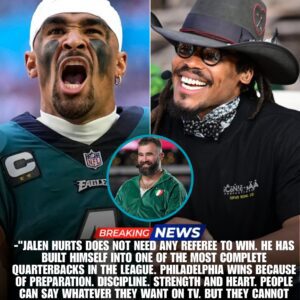 Eagles Legend Jason Kelce Defends Jalen Hurts After Cam Newton Accuses Refs of Favoring Him on Live TV. And Hurts’ Classy Response Leaves the Entire NFL Bowing in Respect 👇 - tuta