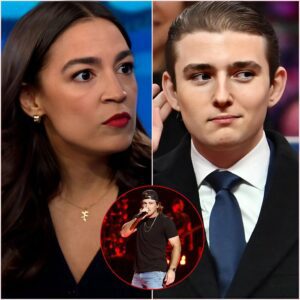 “Senate Chaos Unleashed: AOC Publicly Attacks 19-Year-Old Barron Trump, But Morgan Wallen’s Unexpected Entrance Turns the Chamber Into Shocked Silence, Viral Frenzy Ensues” - Tyta