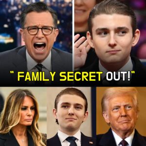 🔥 The Heart-Stopping On-Air Confrontation That Shattered the Trump Legacy: Barron’s Emotional Breakdown as Colbert Unearths the Family Secrets They Never Wanted America to Hear — A Televised Battle That Changed Everything Forever 🔥 -hti