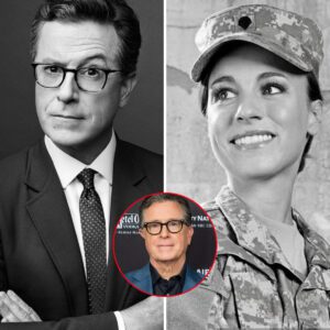 Stephen Colbert Surprises Everyone With a Private Visit — Honoring Fallen Hero Leaves Witnesses Speechless Stephen Colbert quietly entered a National Guard facility to honor fallen hero Sarah Beckstrom. No cameras, no media — just him and the grieving family. He knelt, spoke softly to her father, prayed with the family, and stayed long after others had left. Witnesses described the moment as raw, powerful, and unforgettable. A single photo of him leaving quietly has gone viral, sparking thousands of reactions. This wasn’t a performance — it was a true act of compassion, humility, and presence that touched everyone who witnessed it.