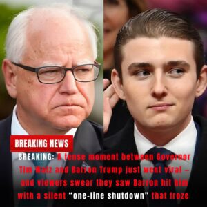 BREAKING: The Viral Moment Between Governor Tim Walz and Barron Trump That Has Taken Over the Internet — And Why Viewers Are Calling It “The Coldest Shutdown of the Year”_tl
