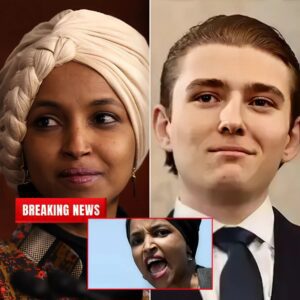 “Barron Trump Whispers During Chamber Debate, Freezes Room Instantly While Ilhan Omar Stands Unshaken — A Teenager’s Remark That Shocked Washington Observers Everywhere”_tl