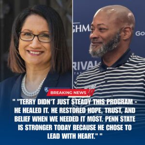 Terry Smith’s Emotional Journey: From Interim Coach to Penn State Hero, Earning Heartfelt Praise from President Neeli Bendapudi-lq