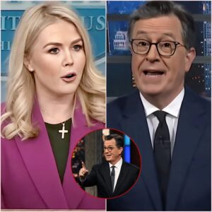 “Hollywood Erupts in Chaos as Karoline Leavitt’s Live-Stage Ambush on Stephen Colbert Ignites a S.h.o.c.k.w.a.v.e of Accusations, A $50M Lawsuit, Media Frenzy, and a Brewing Industry War” - Tyta