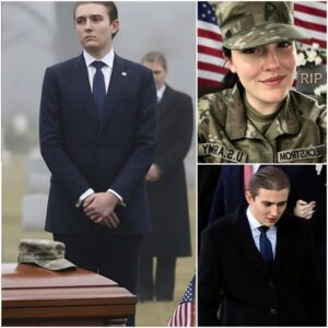 Witnesses Say Barron Trump’s Unseen Funeral Moment With Grieving Soldier Left an Entire Courtyard in Stunned, Tearful Silence -du