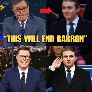 S/H/O/C/K/W/A/V/E ON LIVE TV: In Just Eight Explosive Seconds, Stephen Colbert Flips a Sudden “B.a.r.r.o.n T.r.u.m.p” Remark Into a Career-Defining Verbal Strike That Sends T.r.u.m.p World Into Absolute Panic and Leaves Millions Reeling Worldwide