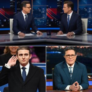 “Stephen Colbert and Barron Trump Ignite a Tense Live-On-Air Political Showdown, Leaving Studio Stunned, Producers Panicked, and Millions of Viewers Worldwide Debating Who Truly Won”_TL