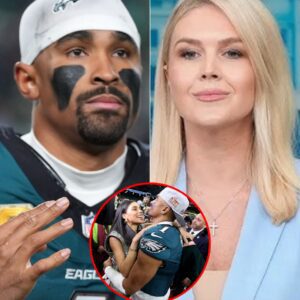 EXPLOSIVE ON-AIR MELTDOWN: JALEN HURTS’ TEN-WORD DEFENSE OF HIS FAMILY ERUPTS INTO A NATIONAL FIRESTORM AFTER KAROLINE LEAVITT’S SHOCKING ATTACK - tuta