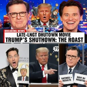 When Colbert and Jim Carrey Turn Trump’s Shutdown Chaos Into a Hollywood-Sized Meltdown: The Shocking, Explosive, Madness-Fueled Satire Turning Washington Into a Late-Night Disaster Spectacle That No One Saw Coming-lq