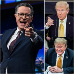 Colbert Drops a Single Question That Shatters Trump’s 195-IQ Boast—Studio Freezes as Confidence Turns to Silence in Seconds -du