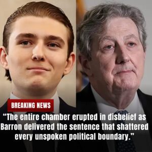 “The Moment a 19-Year-Old Shattered Washington’s Silence: How Barron Trump’s Unexpected Confrontation With Senator John N. Kennedy Turned a Quiet Briefing Into a Historic Political Firestorm”_tl