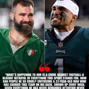 Jason Kelce’s Bone-Chilling Defense of Jalen Hurts Sends Shockwaves Across the NFL and Ignites Explosive Questions About Loyalty, Leadership, and the Fate of Philadelphia Football -tuta