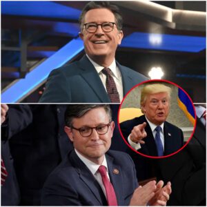 🔥 Explosive On-Air Meltdown: Mike Johnson Loses It After Stephen Colbert Exposes Secret Trump Ties in Brutal Late-Night Takedown -zu