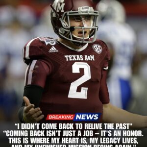 “HE WAS NEVER DONE”: Johnny Manziel Linked to Stunning Texas A&M Return as Offensive Coordinator in a Move That Could Shake College Football - tuta