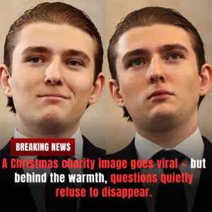 “When Kindness Goes Viral and Silence Raises Questions: How Barron Trump’s Christmas Charity Image Sparked Emotion, Debate, and a Wave of Unanswered Curiosity Across Social Media”_tll